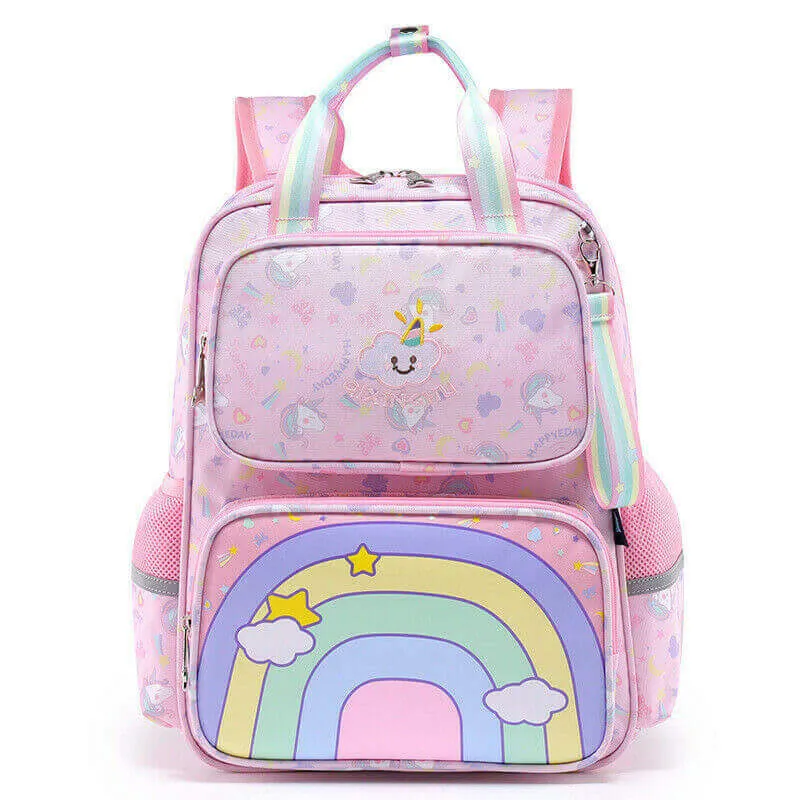 Girls Preschool Rainbow Backpack - Pink
