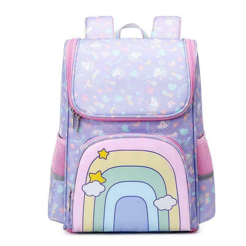 Girls Preschool Rainbow Backpack - Purple