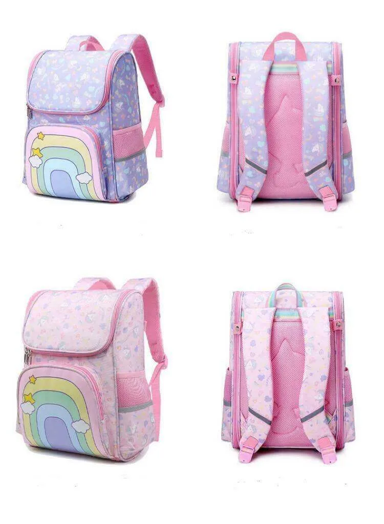 Girls Preschool Rainbow Backpack - Purple