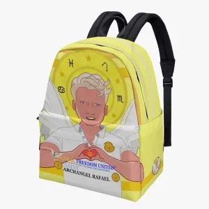 GLOBAL FREEDOM UNITED© Archangel Rafael English Yellow - All-over-print Canvas Backpack