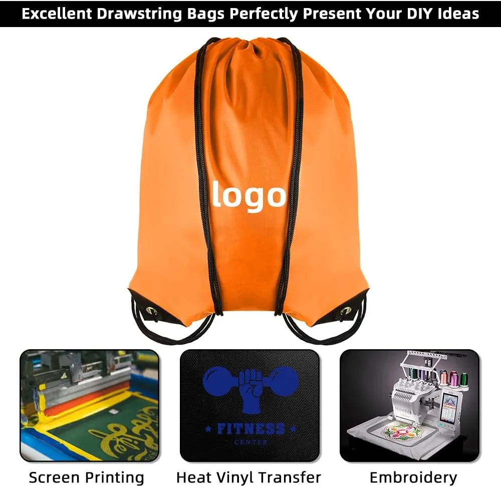 GoodtoU Backpack, 100 Pcs Drawstring, 11.4L, 20 Colors, Nylon, Foldable, Adjustable Straps, Unisex, School, Travel, Sport, Work