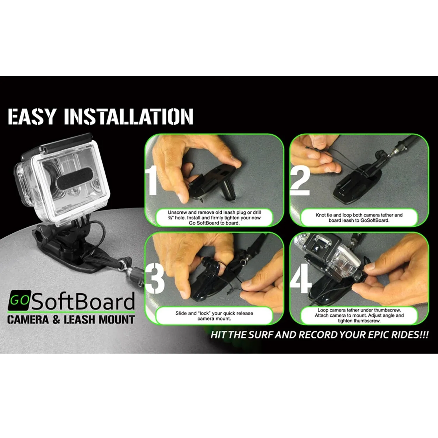 GoSoft Board Camera & Leash Mount Kit for GoPro