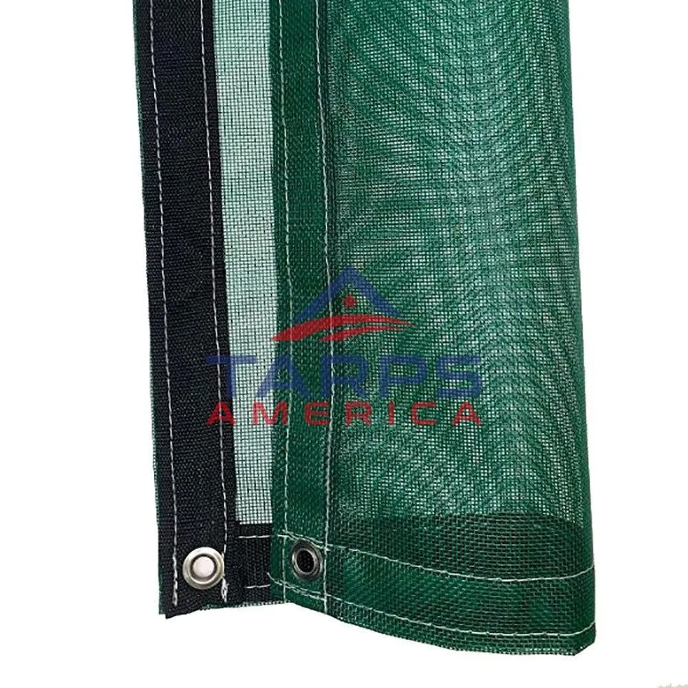 Green 8 oz. Medium Duty Vinyl Coated Mesh Tarp by ShadeMax®