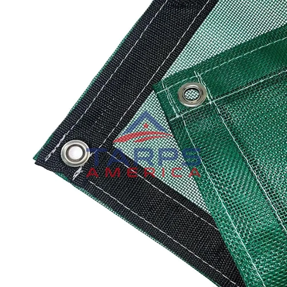 Green 8 oz. Medium Duty Vinyl Coated Mesh Tarp by ShadeMax®