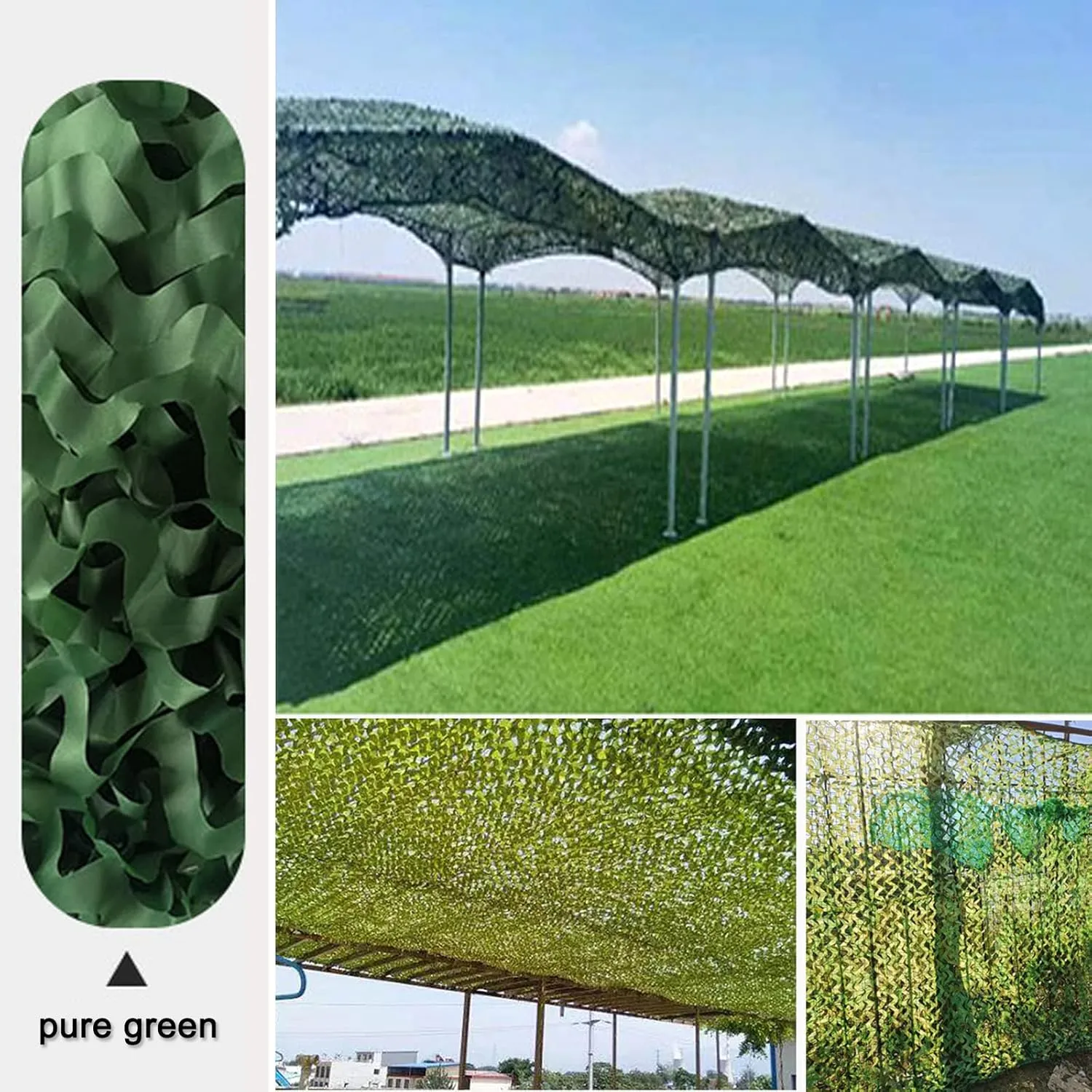 Green Camo Netting,Waterproof Camouflage Net,Camouflage Tarp,Army Sunshade Mesh,for Decoration,Hunting,Theme Party,Camping,Available in 2m,3m,4m,5m,6m,7m,8m,9m,10m,12m