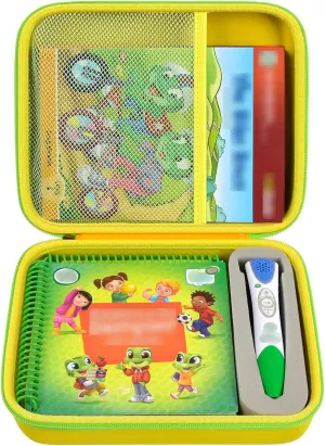 GWCASE Case Compatible with LeapFrog for LeapStart Go System and for LeapFrog for LeapStart 3D/ for Pre-Kindergarten Activity Book of Level 1 2 5. Storage Carrying Holder Fits for USB Cable-Yellow