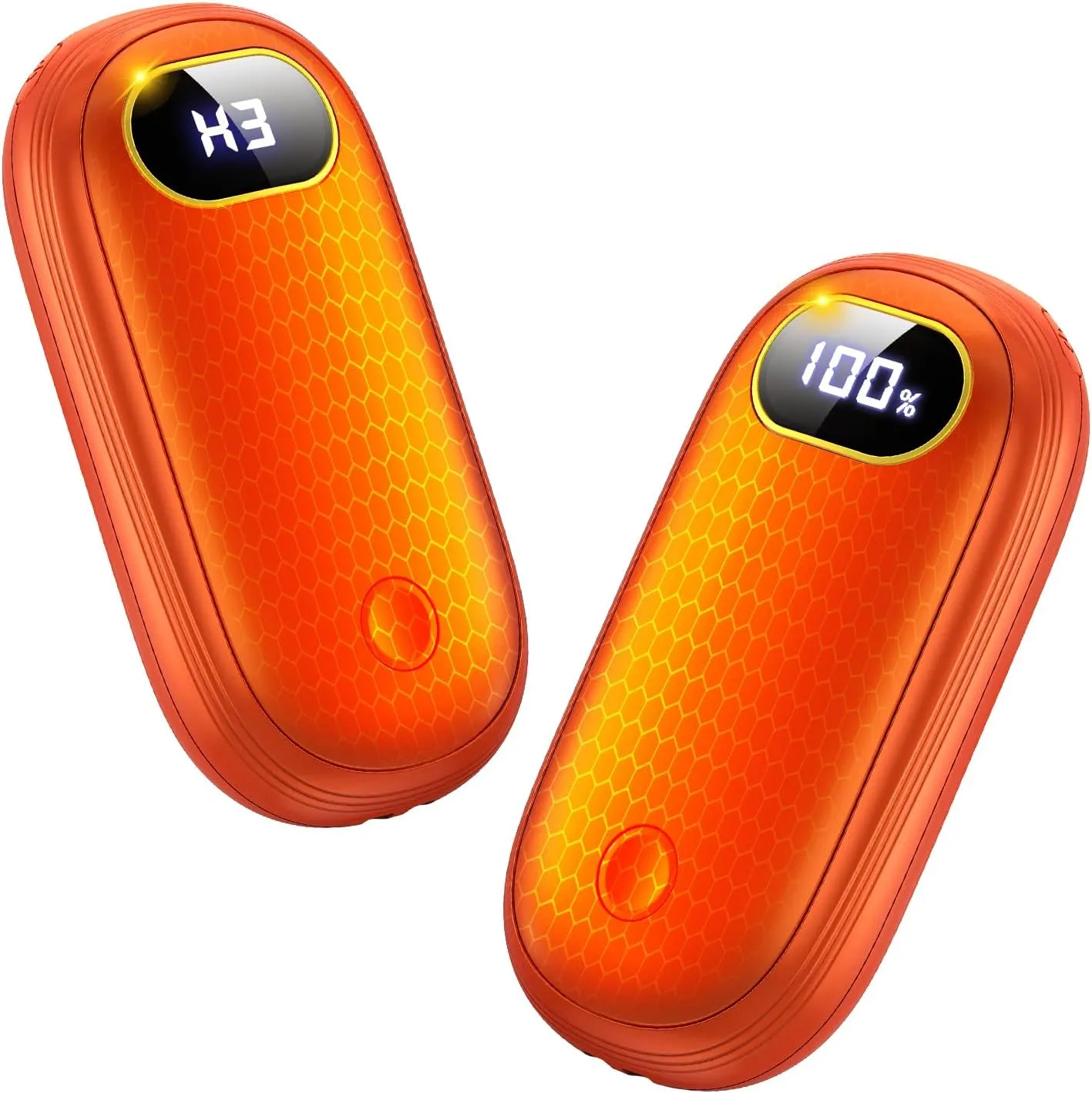 Hand Warmers Rechargeable, 14000mAh Electric Hand Warmer 2 Pack Dual-Sided Heating 17Hrs Warmth Max 131℉ USB-C Portable Pocket Heater for Raynauds, Hunting, Golf, Camping