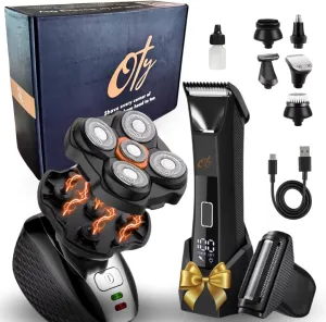 Head Shavers & Body Trimmer for Men (Best Pack) Ball Shaver Mens Grooming Kit Head Razors for Bald Men Electric Shaver & Body Hair Trimmer All-in-One Manscape Kit with Waterproof Design