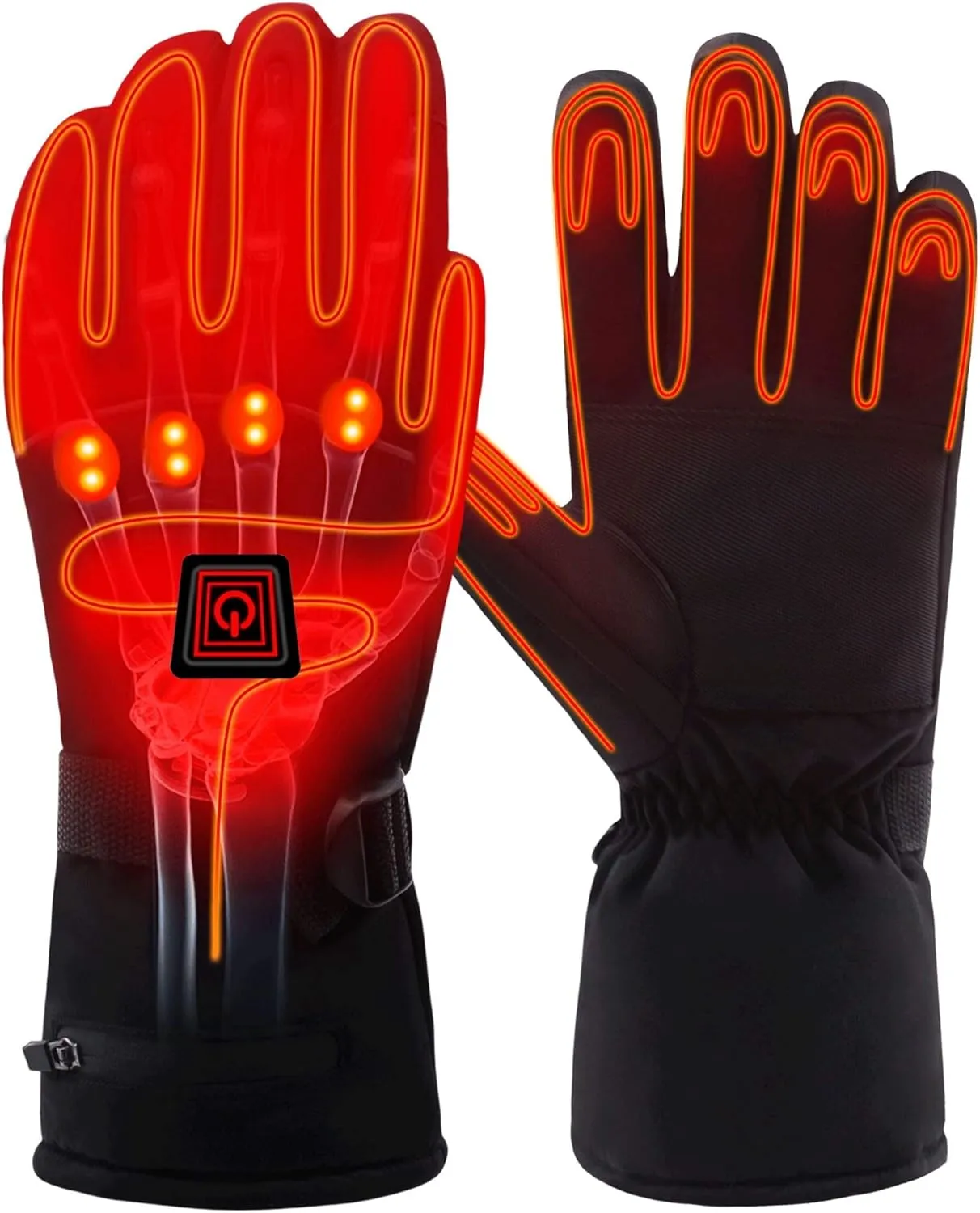Heated Gloves for Men Women Rechargeable Battery Electric Hand Warmers Touchscreen Winter Hetaed Motorycle Gear for Motorcycle Fishing Hiking Cycling Skiing