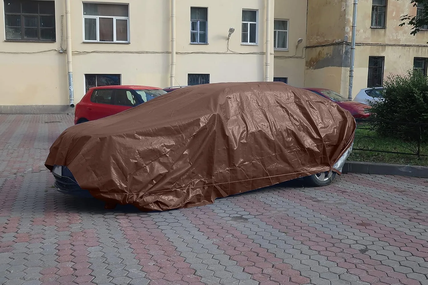 Heavy Duty Tarp Waterproof Large Cover |Brown/Silver, 8' x 10' 10 Mil Thick | Rip Proof Tarps | Thick Weave Material, UV Resistant Great for Tarpaulin Canopy Tent, Boat, RV or Pool Cover