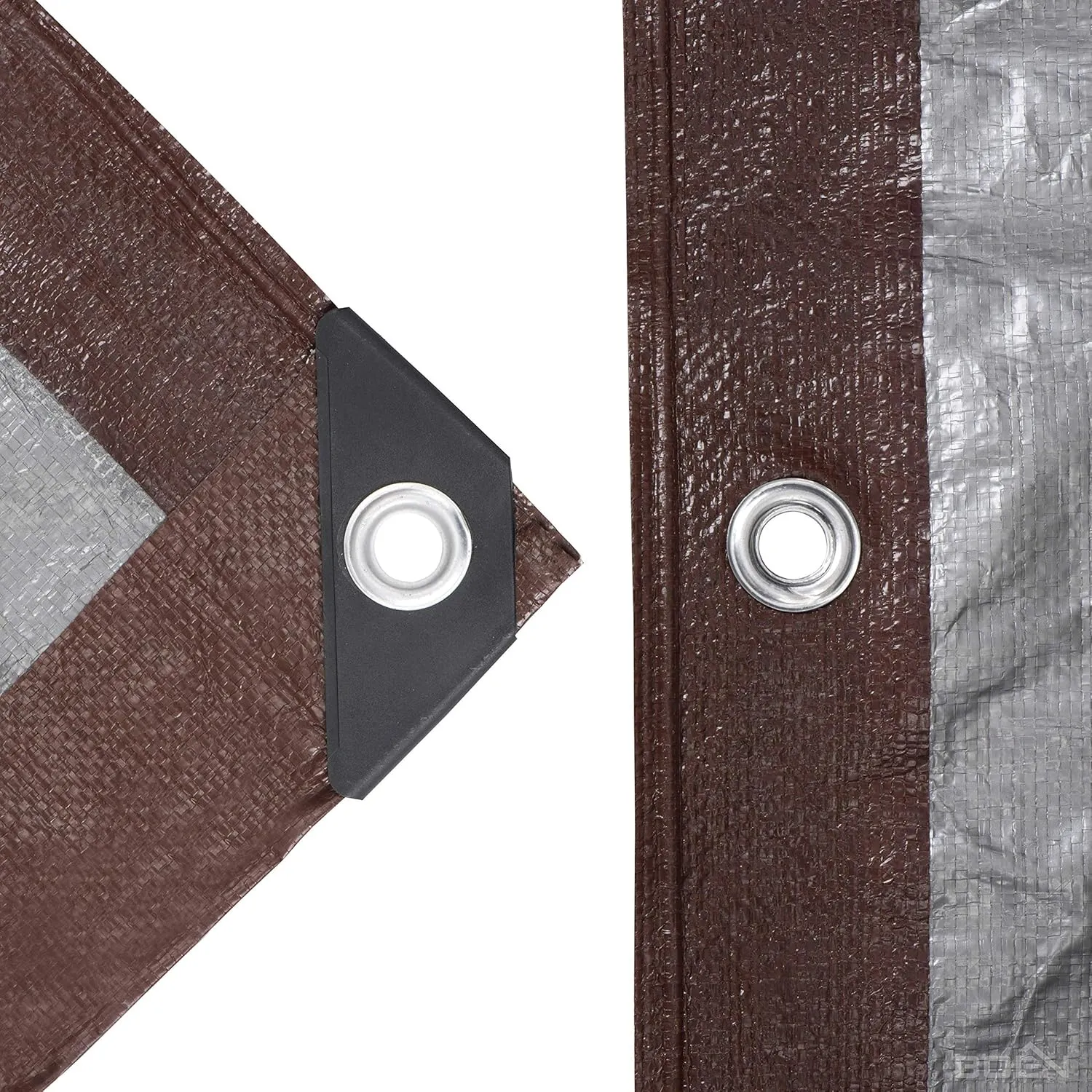 Heavy Duty Tarp Waterproof Large Cover |Brown/Silver, 8' x 10' 10 Mil Thick | Rip Proof Tarps | Thick Weave Material, UV Resistant Great for Tarpaulin Canopy Tent, Boat, RV or Pool Cover