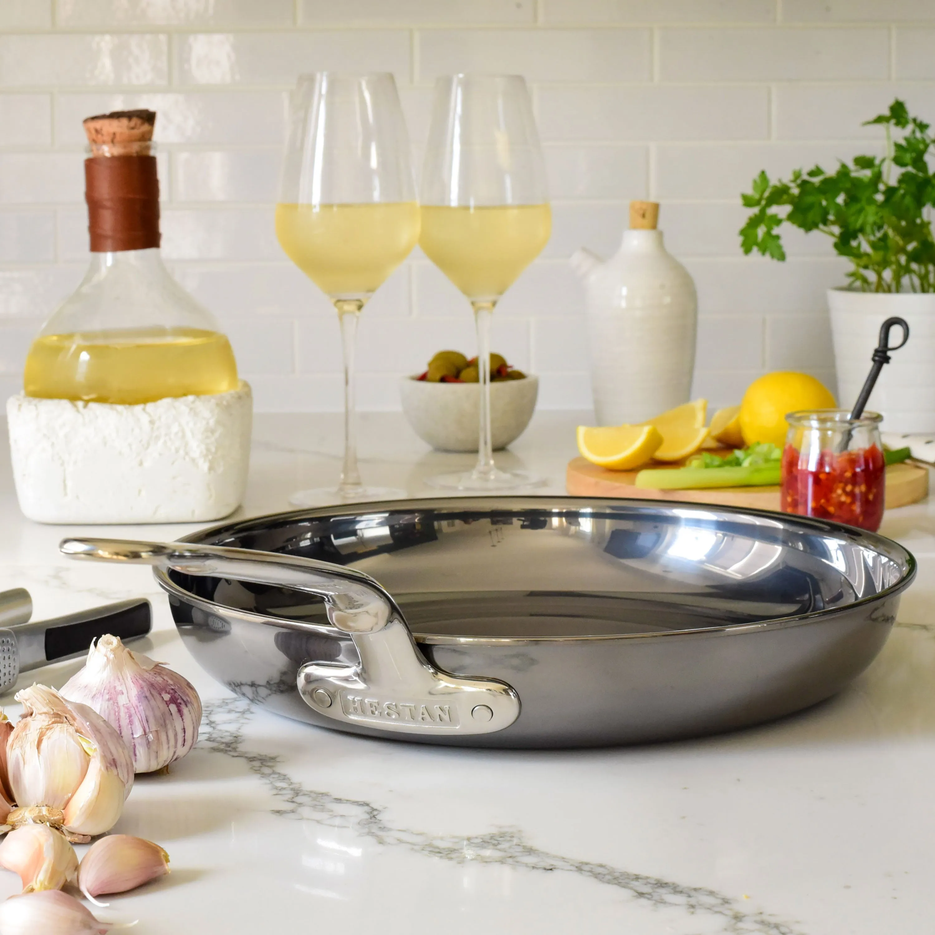 Hestan NanoBond 12.5" Titanium Stainless Steel Skillet