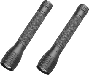 High Lumens Zoomable LED Flashlight, 3 Modes, AA Battery Powered – Powerful for Camping, Outdoor, and Emergency Use,2-Pack