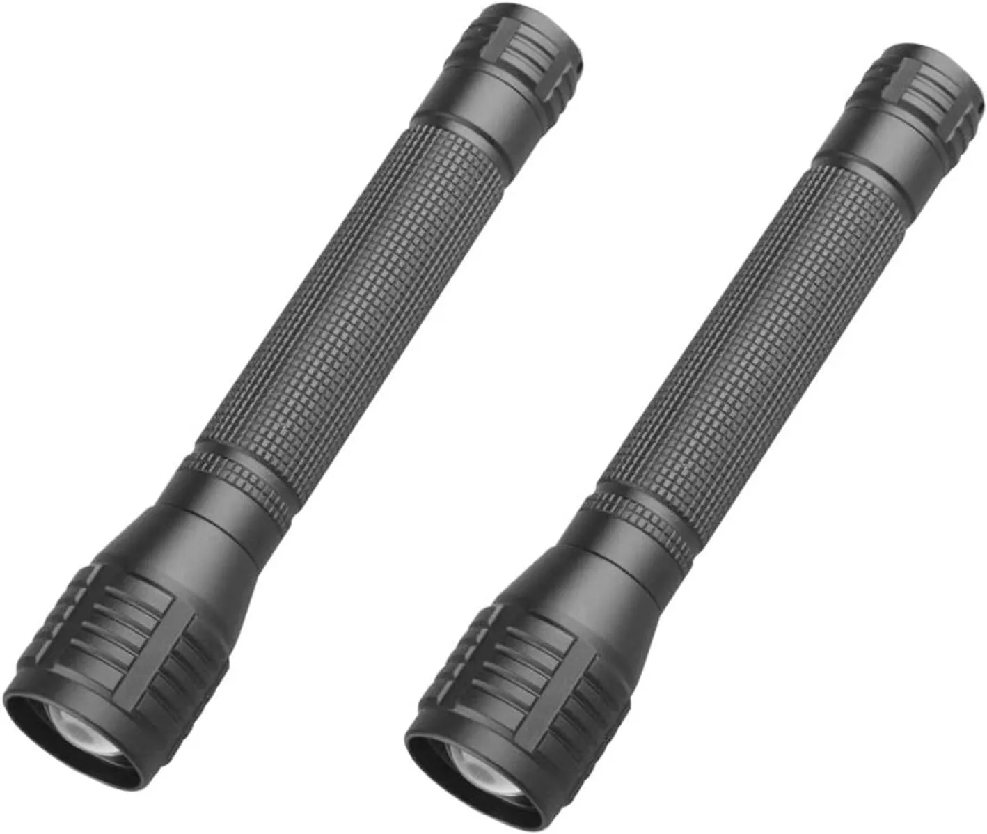 High Lumens Zoomable LED Flashlight, 3 Modes, AA Battery Powered – Powerful for Camping, Outdoor, and Emergency Use,2-Pack