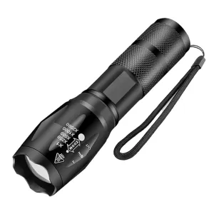 High Power LED Flashlights Camping Torch - 5 Lighting Modes, Aluminum Alloy, Zoomable, Waterproof