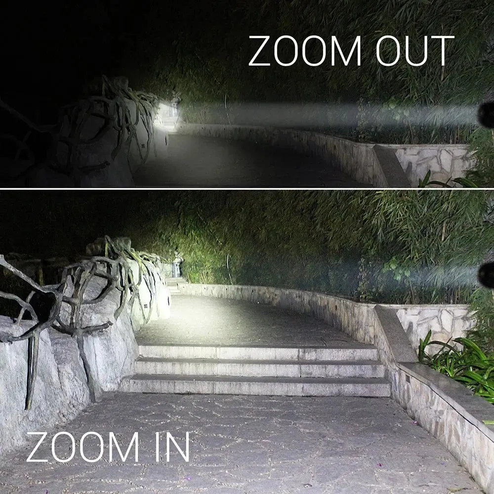 High Power LED Flashlights Camping Torch - 5 Lighting Modes, Aluminum Alloy, Zoomable, Waterproof