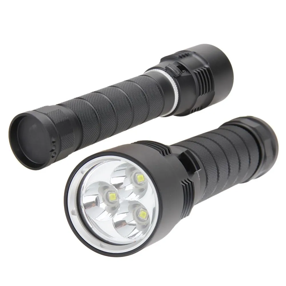 High Quality Waterproof 8000LM LED Flashlight Torch Zoomable Lamp Light  2x Rechargeable 18650 Battery Charger