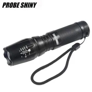 High Quality  X800 Zoomable XML T6 LED Tactical Police Flashlight 18650 Battery Charger Case