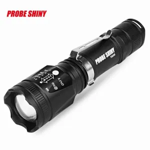 High Quality    Zoomable XML T6 LED Tactical Flashlight 18650 Battery Charger keychain