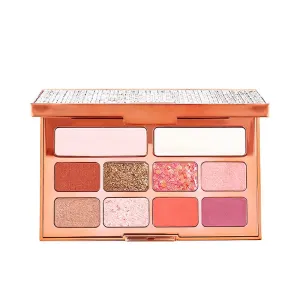 Highly Pigmented Eyeshadow Palette , 10 Colors Matte Shimmer Glitter Metallic Eyeshadow Palette Waterproof Blendable Long Lasting Natural Colors Make Up Eye Shadows Cosmetics Gift Kit-Great for Travel (#102)