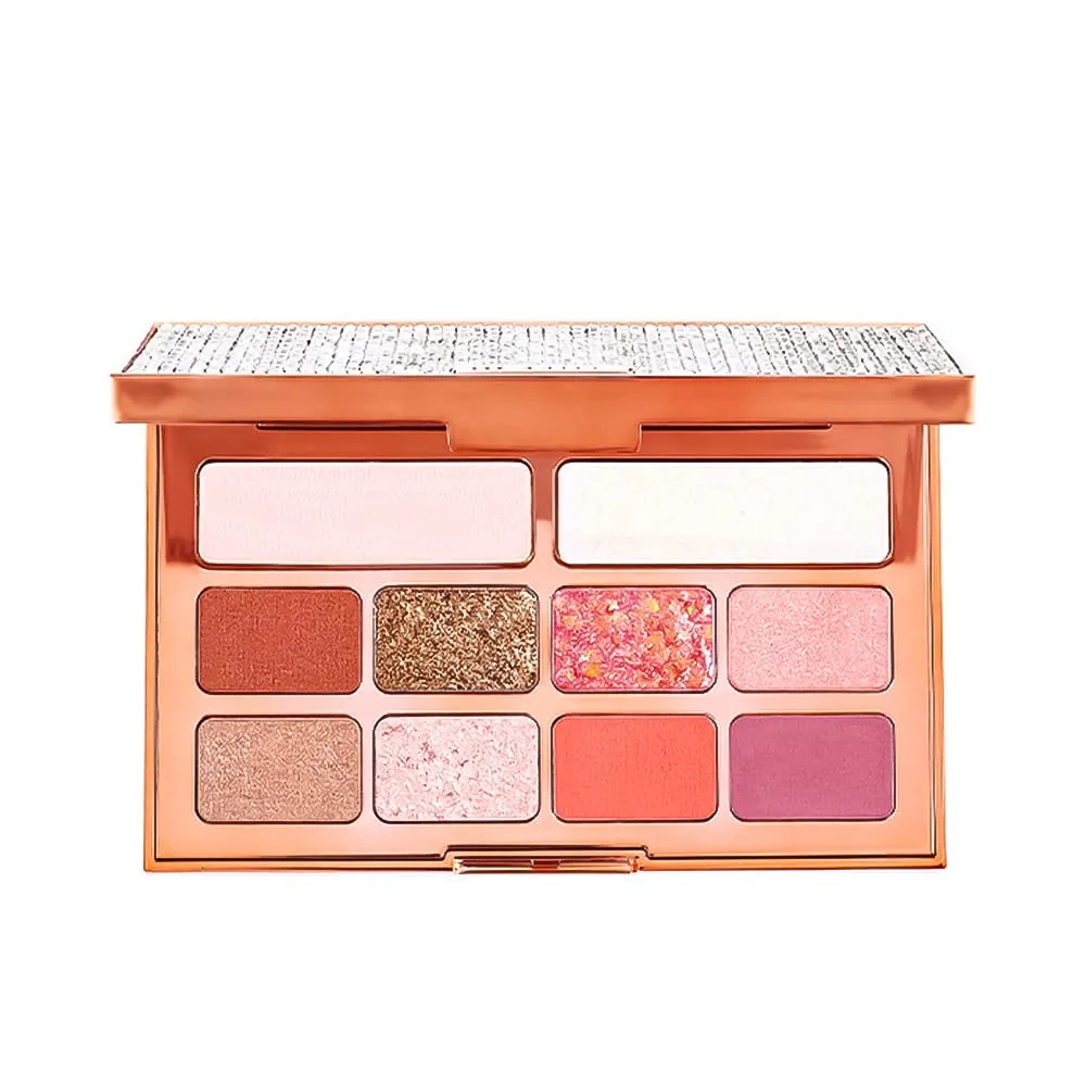 Highly Pigmented Eyeshadow Palette , 10 Colors Matte Shimmer Glitter Metallic Eyeshadow Palette Waterproof Blendable Long Lasting Natural Colors Make Up Eye Shadows Cosmetics Gift Kit-Great for Travel (#102)