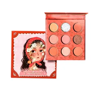 Highly Pigmented Eyeshadow Palette , 9 Colors Matte Shimmer Glitter Metallic Eyeshadow Palette Water proof Blendable Long Lasting Natural Colors Make Up Eyeshadow Cosmetics Gift Kit-Great for Travel (#04)