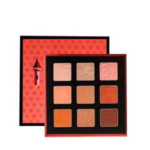 Highly Pigmented Eyeshadow Palette , 9 Colors Matte Shimmer Glitter Metallic Eyeshadow Palette Waterproof Blendable Long Lasting Natural Colors Make Up Eye Shadows Cosmetics Gift Kit-Great for Travel (#02)