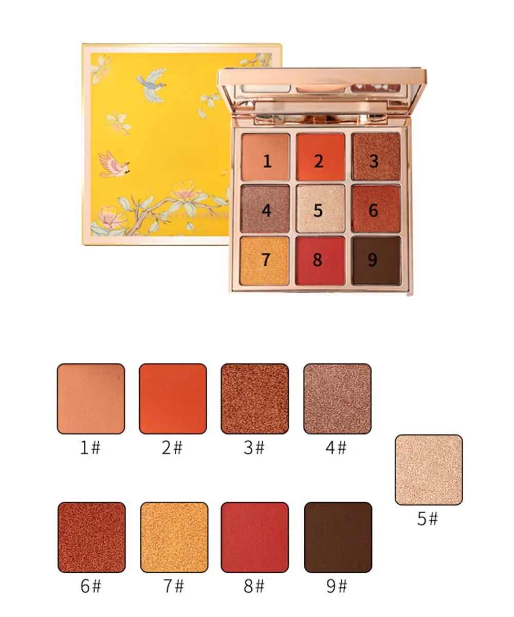 Highly Pigmented Eyeshadow Palette , 9 Colors Matte Shimmer Metallic Eyeshadow Palette Water proof Blendable Long Lasting Natural Colors Make Up Eyeshadow Cosmetics Gift Kit-Great for Travel (#03)