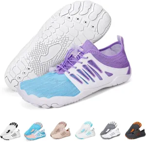 Hike Barefoot Water Shoes for Women Men, Quick-Dry Aqua Footwear Breathable Non-Slip Wide Toe Shoe for Beach Swim River Pool Lake Hiking Kayaking Surfing