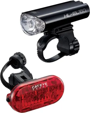 HL-EL160 Waterproof Battery Headlight & Omni 5 Rear Safety Light Combo Kit