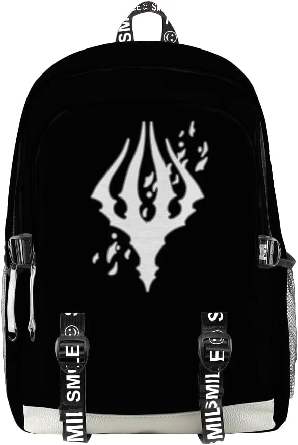 Hollow Knight Merch Women Men Multipurpose Bag Cosplay Backpack Casual Fashion Daypack (Black-Backpack)