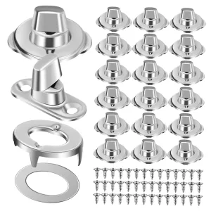 Homoyoyo Stainless Steel Tarp Fasteners Turn Button Screws Sturdy and Accurate Fit for Marine Rv and Machinery