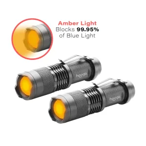 Hooga Amber Flashlights - 2pk