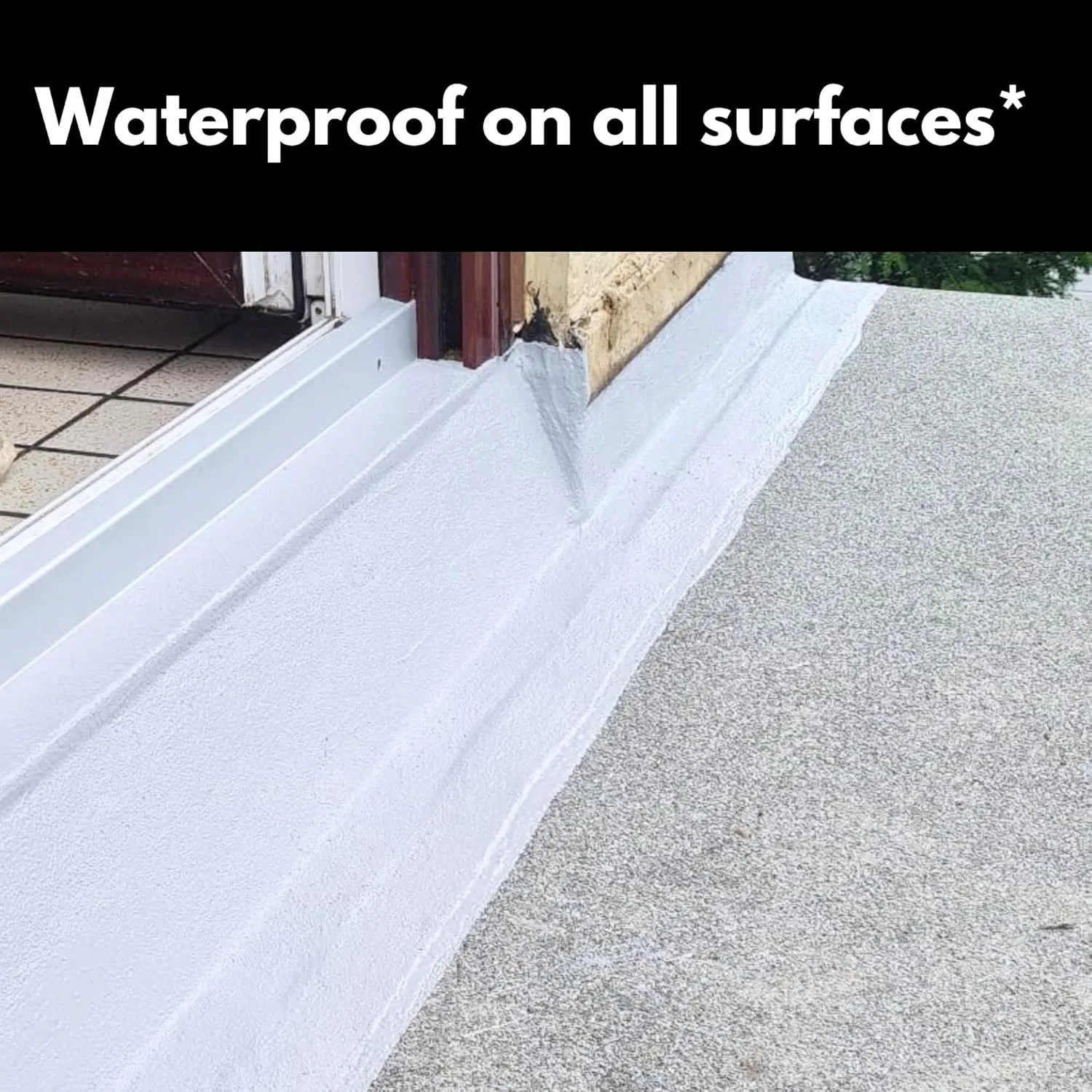 HSS Liquid Rubber Kit - for Roof & Wall - MS-Polymer Technology - incl. Reinforcement & Brush - Solvent Free, Longlasting Waterproof sealant - Black - 25.7oz