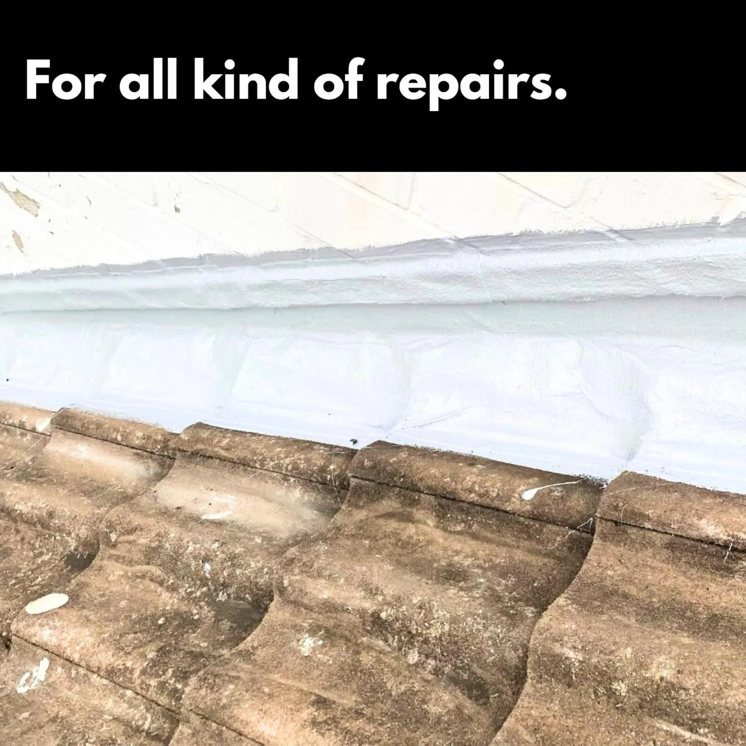 HSS Liquid Rubber Kit - for Roof & Wall - MS-Polymer Technology - incl. Reinforcement & Brush - Solvent Free, Longlasting Waterproof sealant - Black - 25.7oz