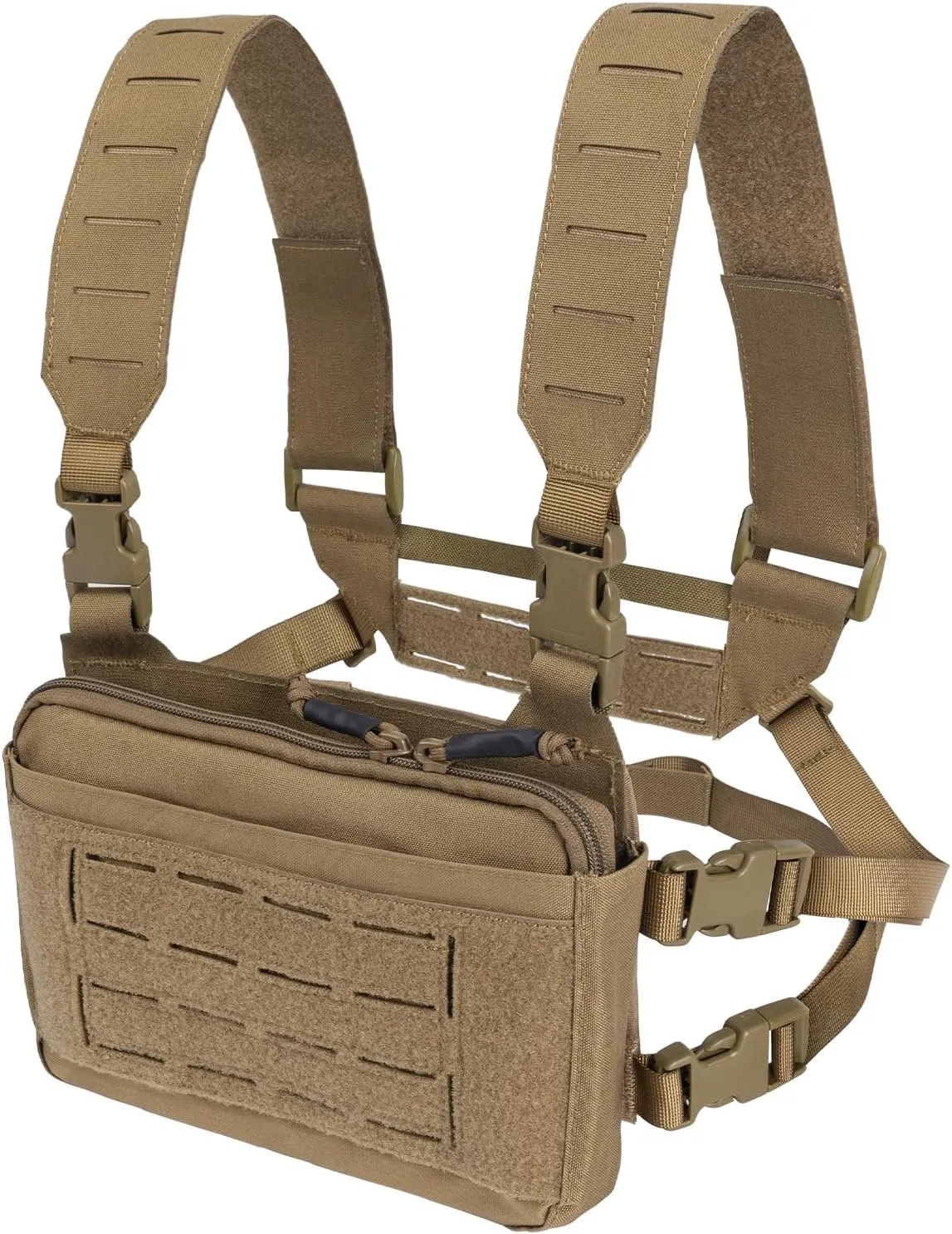 IDOGEAR Tactical Chest Bag with Insert 5.56/7.62 Mag Pouch Recon Kit Kangaroo Chest Bag Utility Laser-cut MOLLE Admin Pouch