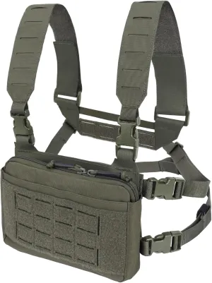 IDOGEAR Tactical Chest Bag with Insert 5.56/7.62 Mag Pouch Recon Kit Kangaroo Chest Bag Utility Laser-cut MOLLE Admin Pouch