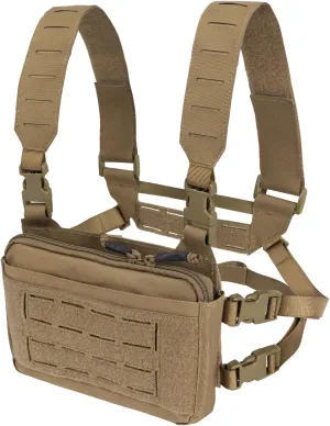 IDOGEAR Tactical Chest Bag with Insert 5.56/7.62 Mag Pouch Recon Kit Kangaroo Chest Bag Utility Laser-cut MOLLE Admin Pouch
