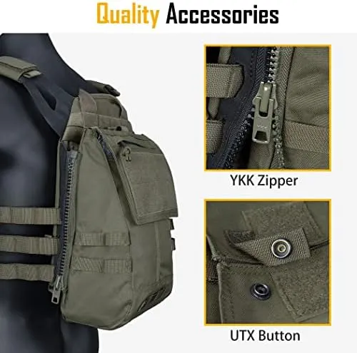 IDOGEAR Tactical Zip-on Panel Pouch Military Backpack Vest Accessory Bag for CPC AVS JPC2.0