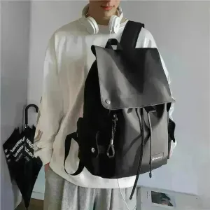 Ins Backpack Waterproof Large-Capacity School Bags Large-Cover Student Schoolbag