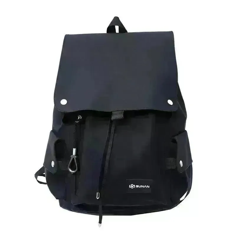 Ins Backpack Waterproof Large-Capacity School Bags Large-Cover Student Schoolbag