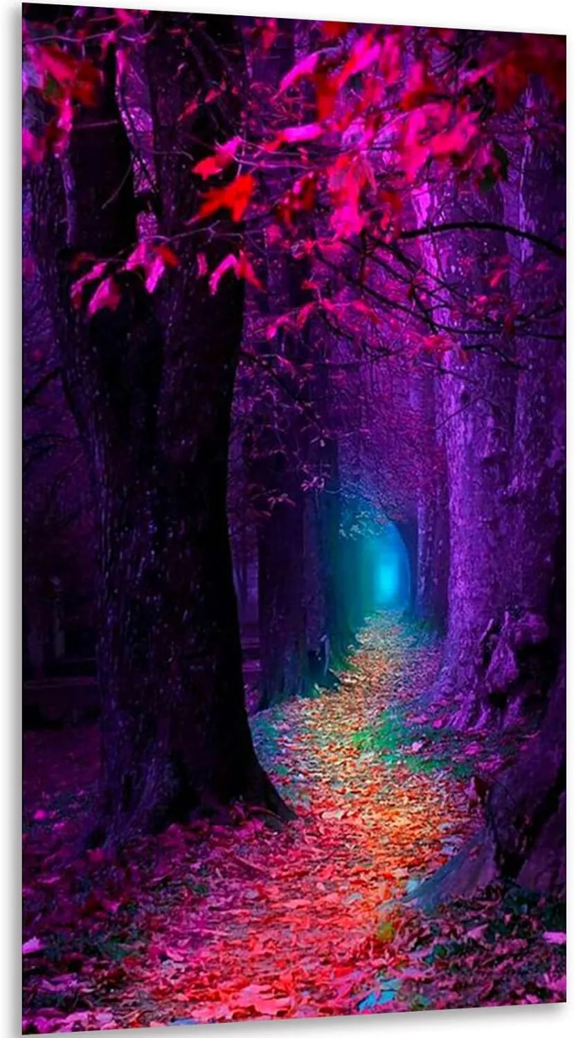 Instarry 5D Diamond Painting Kits for Adults Large Size Full Drill Forest Trail Rhinestones Cross Stitch Living Room Decor Art Set 47.2x23.6 inch