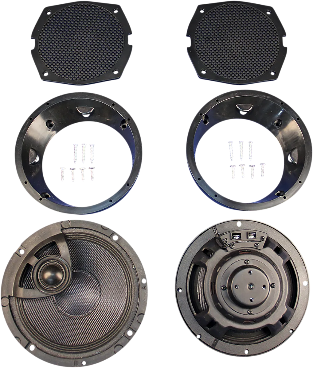 J&M ROKKER XRP 6.58in. Fairing Speaker Kit with Hi-Output PEI Tweeter HC13-6582TW-XRP