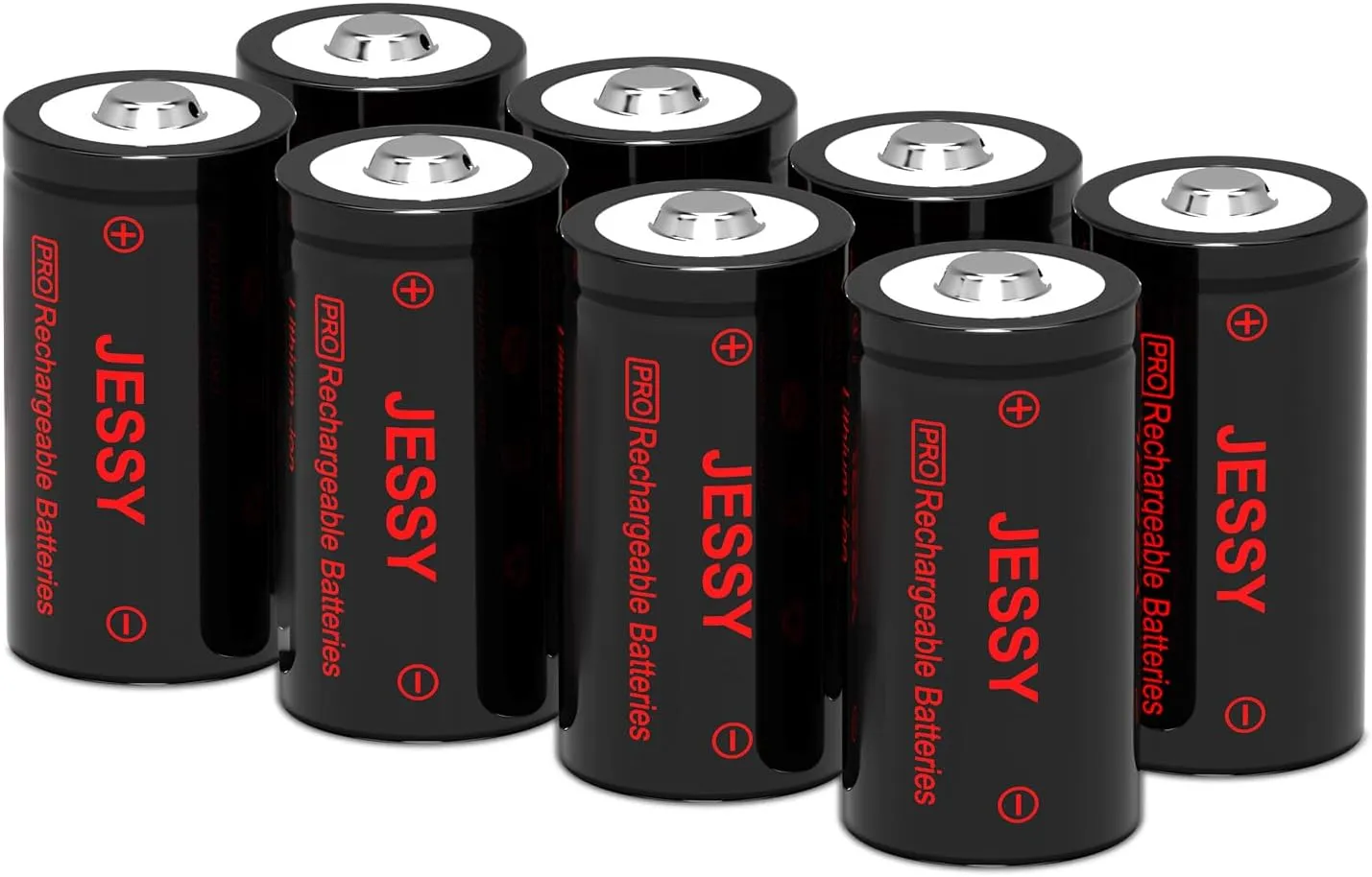 JESSY 8 Pack CR123A Lithium Batteries, 3.7V Rechargeable Batteries for Arlo Wireless Cameras VMC3030 VMK3200 VMS3330 3430 3530 and Flashlight Polaroid Microphone