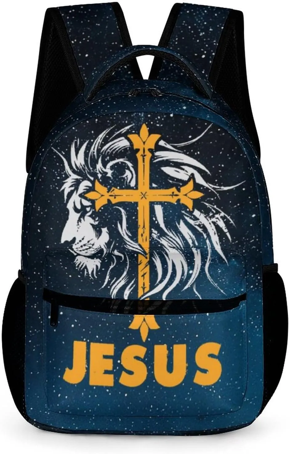 Jesus Catholic Backpack for Kids Girls Boys School, 16 Inches Divine Mercy Theme Bookbag, Adjustable, Lightweight, Large Capacity, Colorful Religious Christian Backpack