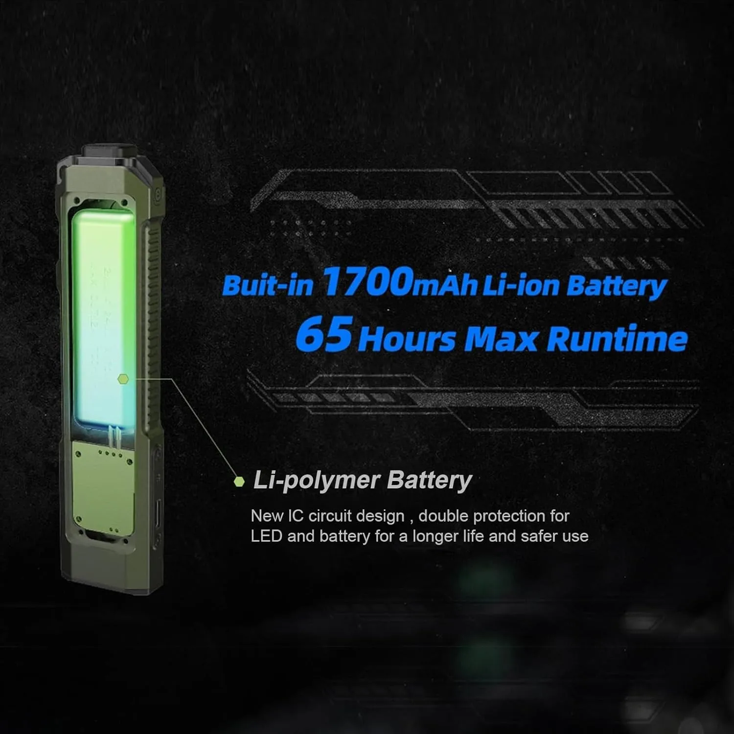 JETBeam E26 Pocket Flashlight,1800 Lumens USB C Rechargeable Flashlight,with Green Beam and 365nm Black Light UV Flashlight Combo,Triple Light Sources Perfect for Checking,Working,Home