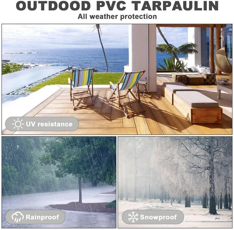 JIAN YA NA Clear Vinyl Curtains for Patio Enclosure, Heavy Duty Waterproof Anti-UV and Tear-Resistant Tarpaulin with Grommets, Weatherproof Panels for Porch, Pergola, Gazebo, Balcony, Outdoor