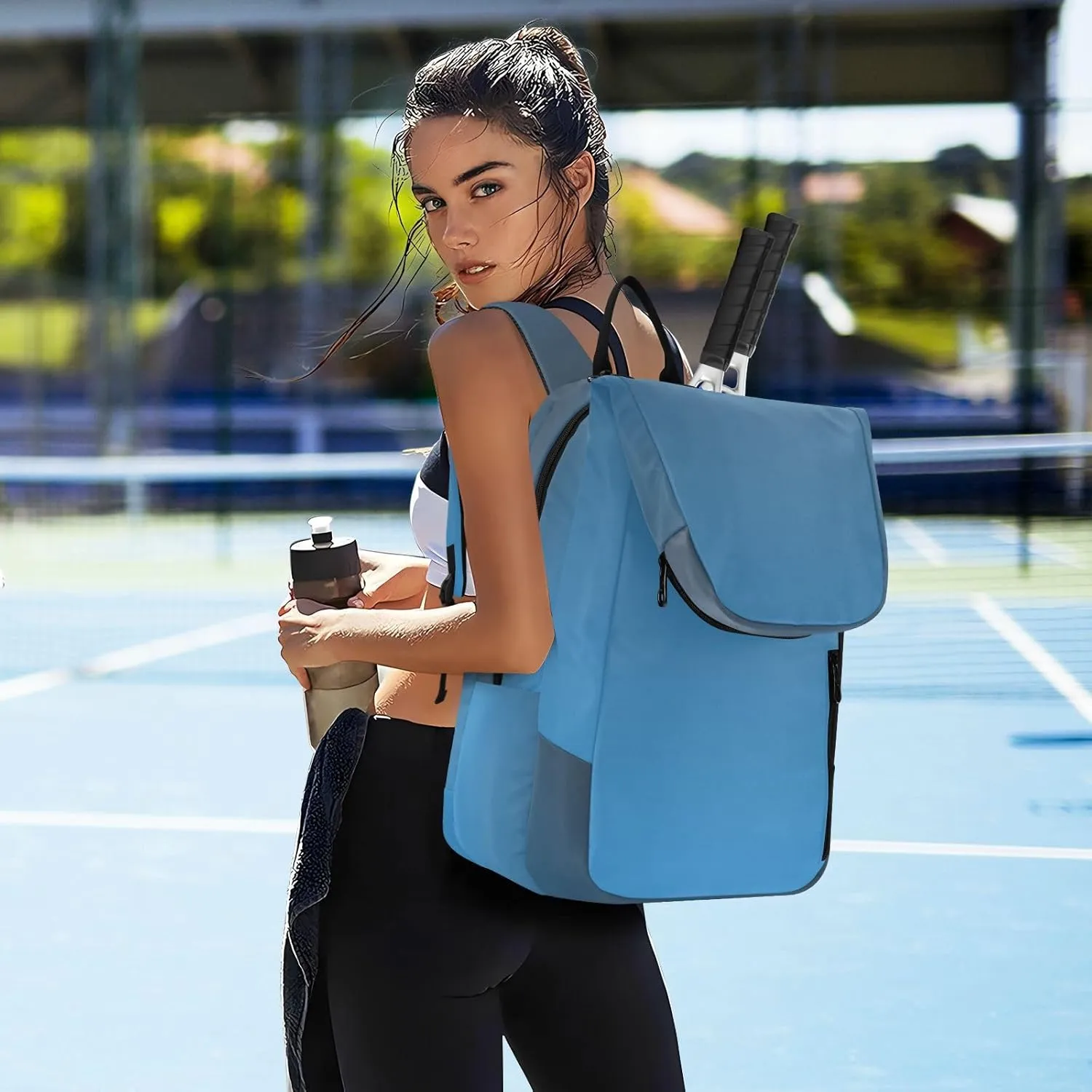 Joko Ivery Gradient Tennis Bag Backpack Tennis Bags Pickleball Bag Fits Badminton Paddles Backpack Tennis Racket Bag