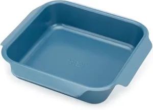 Joseph Joseph Nest Bakeware and Roasting Pan, Carbon Steel Baking Pan with Non-Stick Coating, Easy-Pull Handles, Organized Kitchen Storage, Medium, Blue