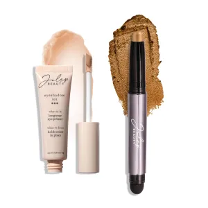 Julep Eyeshadow 101 Longwear Primer and Honey Gold Shimmer Eyeshadow Stick Duo Set